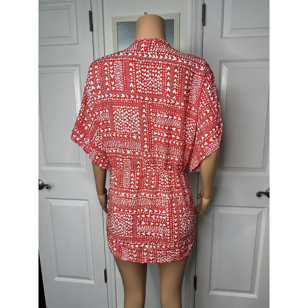 Victoria's Secret Heart Patterned Red & White Robe - Picture 3 of 7